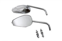 HARLEY Chrom Tropfenspiegel-Set mit runden Stielen Passend für 0- Alle Modelle für linke und rechte Anwendung