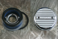 HARLEY Ultima Free Flow Milled Air Cleaner Kit Chrome Fits Custom 0- , application for Shovelhead mo