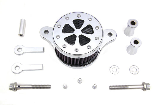 HARLEY Wyatt Gatling Air Cleaner Kit Chrome fits 2001-2015 FXST,  2001-2015 FLST,  2000-2017 FXD,  2000-2007 FLT,