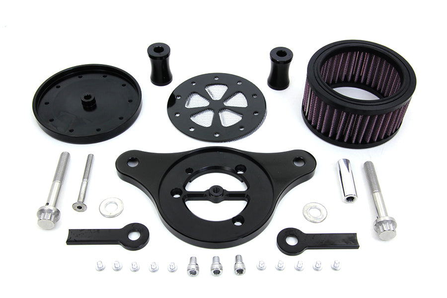 HARLEY Wyatt Gatling Air Cleaner Kit Black fits 2001-2015 FXST,  2001-2015 FLST,  2000-2017 FXD,  2000-2007 FLT,