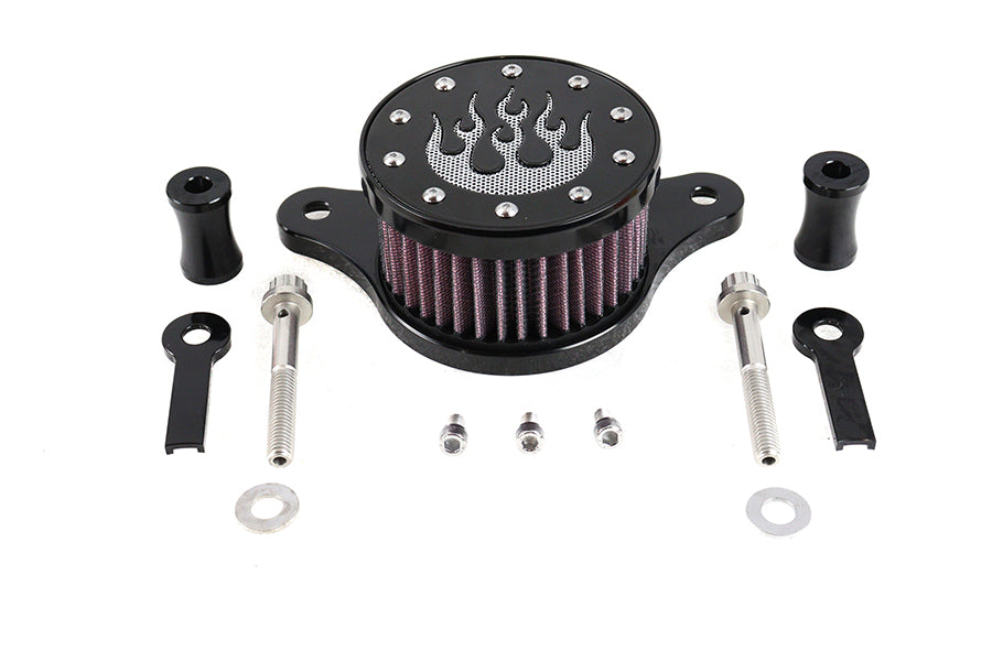 HARLEY Wyatt Gatling Air Cleaner Kit Black fits 2001-2015 FXST,  2001-2015 FLST,  2000-2017 FXD,  2000-2007 FLT,