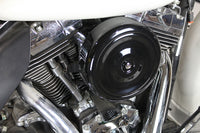 HARLEY 8 inch Round Air Cleaner Kit Black Fits 2008-2016 FLH,