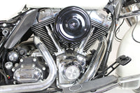 HARLEY 8 inch Round Air Cleaner Kit Black Fits 2008-2016 FLH,