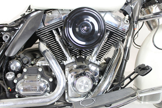 HARLEY 8 Zoll runder Luftfilter-Kit schwarz passend für 2008–2016 FLH,