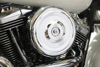 HARLEY 8 Zoll runder Luftfilter-Kit Chrom passend für 2008-2016 FLH,