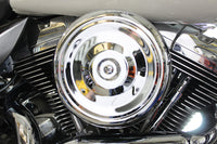 HARLEY 8 Zoll runder Luftfilter-Kit Chrom passend für 2008-2016 FLH,