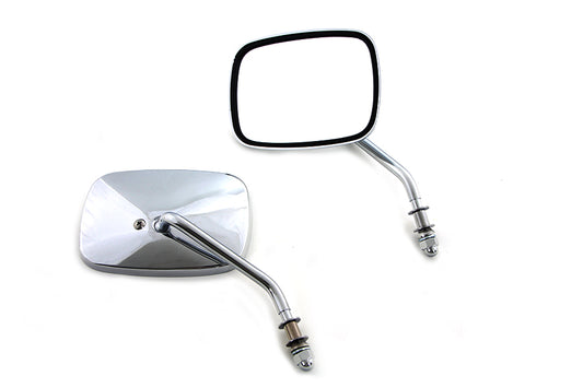 HARLEY Replica Swivel Mirror Set with Short Stem Chrome fits 1965-UP All, models for left and right side application