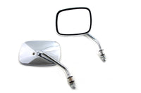 HARLEY Replica Swivel Mirror Set with Short Stem Chrome fits 1965-UP All, models for left and right side application