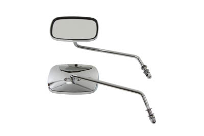 HARLEY Replica Swivel Mirror Set with Long Stem Chrome fits 1965-UP All, models for left and right side application