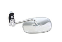 HARLEY Chrome Rechteckiger Spiegel mit Klemmstange passend für 0- Custom, zum Anklemmen an die linke oder