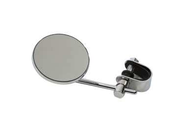 HARLEY Chrome 3 inch Round Mini Mirror with Clamp On Stem Fits 0-  Custom, application to clamp onto