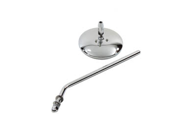 HARLEY Chrome 4 inch Round Mirror with Stud Stems Fits 1965-UP All, models for left or right side ap