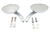 HARLEY Oval-Spiegel-Set mit Billet-3-Schlitz-Schaft Chrom Passend für alle Modelle ab 1965, für linke und rechte Seite