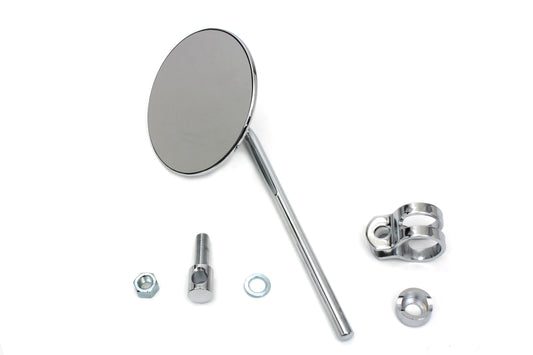 HARLEY Replica Round Mirror with Round Stem Chrome fits 0-  Custom, application to clamp on to right or left side