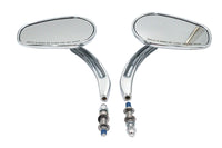 HARLEY Rechteckiger konischer Spiegel-Set mit Billet-Stielen Chrom Passend für alle Modelle ab 1965