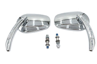 HARLEY Rechteckiger konischer Spiegel-Set mit Billet-Stielen Chrom Passend für alle Modelle ab 1965