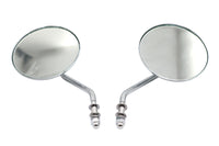 HARLEY 4-1/2 Zoll Rundspiegel-Set mit runden Standardschäften Chrom Passend für alle Modelle ab 1965, links a