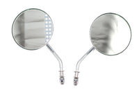 HARLEY 4-1/2 Zoll Rundspiegel-Set mit runden Standardschäften Chrom Passend für alle Modelle ab 1965, links a