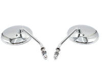 HARLEY 4-1/2 Zoll Rundspiegel-Set mit runden Standardschäften Chrom Passend für alle Modelle ab 1965, links a