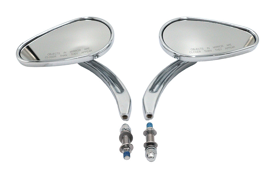HARLEY Bullet Spiegel Set mit Billet geformten Schäften Chrom Passend für 1965-UP alle Modelle, links und rechts