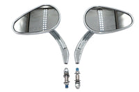 HARLEY Bullet Spiegel Set mit Billet geformten Schäften Chrom Passend für 1965-UP alle Modelle, links und rechts