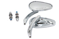 HARLEY Bullet Spiegel Set mit Billet geformten Schäften Chrom Passend für 1965-UP alle Modelle, links und rechts