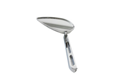HARLEY Micro Teardrop Spiegel mit Billet-Schlitzstiel, passend für alle Modelle ab 1965, links oder rechts