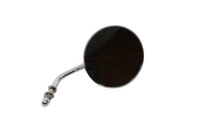 HARLEY Round Flame Mirror Chrome fits 1965-UP All, models for left or right side application