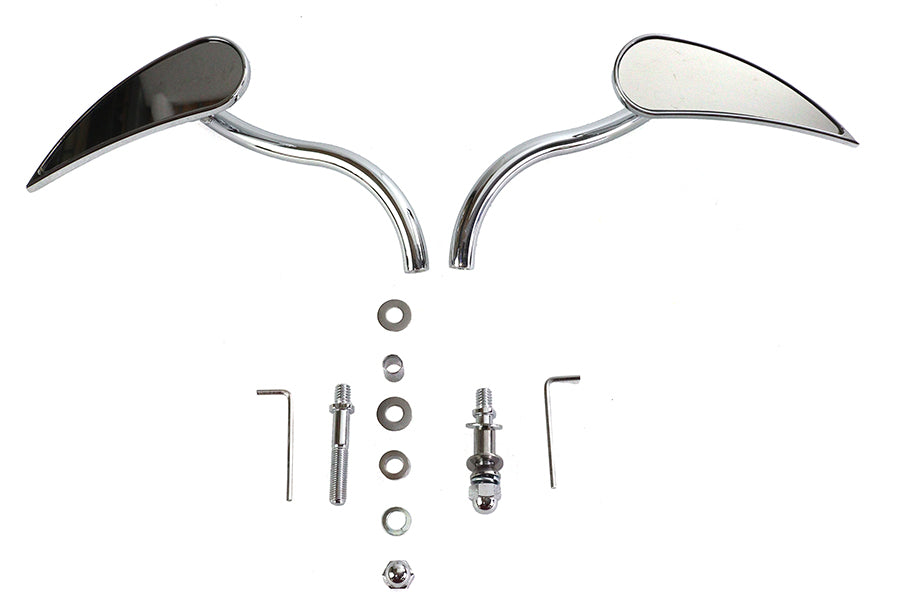 HARLEY Ellipsenspiegel-Set mit runden Stielen passend für alle Modelle ab 1965, für linke und rechte Seite