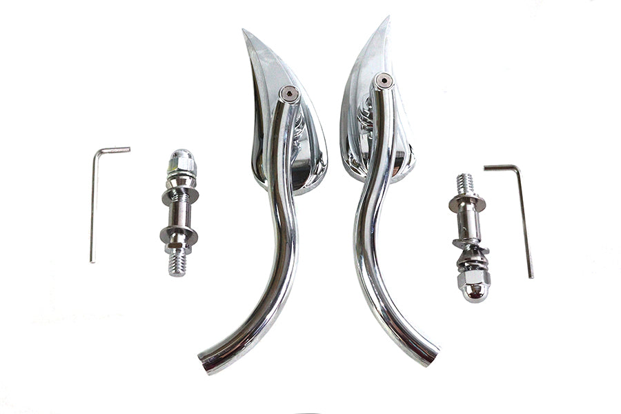 HARLEY Ellipsenspiegel-Set mit runden Stielen passend für alle Modelle ab 1965, für linke und rechte Seite