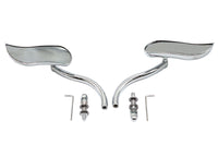 HARLEY S-Curve Spiegel Set mit runden Stielen Passend für alle Modelle ab 1965, für linke und rechte Seite