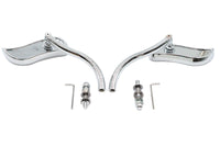 HARLEY S-Curve Spiegel Set mit runden Stielen Passend für alle Modelle ab 1965, für linke und rechte Seite