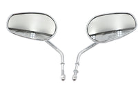 HARLEY Rechteckspiegel-Set mit runden Stielen, passend für alle Modelle ab 1965, links und rechts anwendbar
