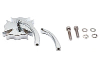 HARLEY Fire Fighter Mirror with Curved Stems Fits 1965-UP All, models for left or right side applica