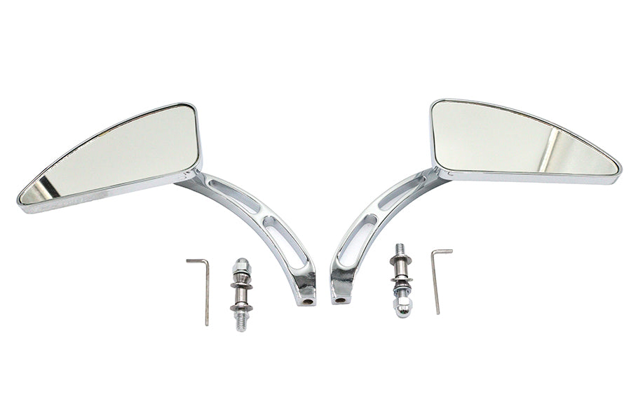 HARLEY Profile Mirror Set with 2 Slot Stems Fits 1965-UP All, models for left and right side applica