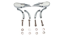 HARLEY Fireball Spiegelset mit Billet Curved Stems Chrom Passend für alle Modelle von 1965 bis heute, für links und rechts