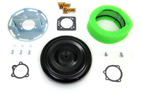 HARLEY Wyatt Gatling 8 inch Round Air Cleaner Kit with Black Cover fits 1988-UP XL,  1993-UP FL,  1993-UP FX,  1993-2006 FLH,