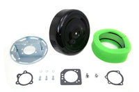 HARLEY Wyatt Gatling 8 inch Round Air Cleaner Kit with Black Cover fits 1988-UP XL,  1993-UP FL,  1993-UP FX,  1993-2006 FLH,