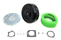 HARLEY Wyatt Gatling 8 inch Round Air Cleaner Kit with Black Cover fits 1988-UP XL,  1993-UP FL,  1993-UP FX,  1993-2006 FLH,