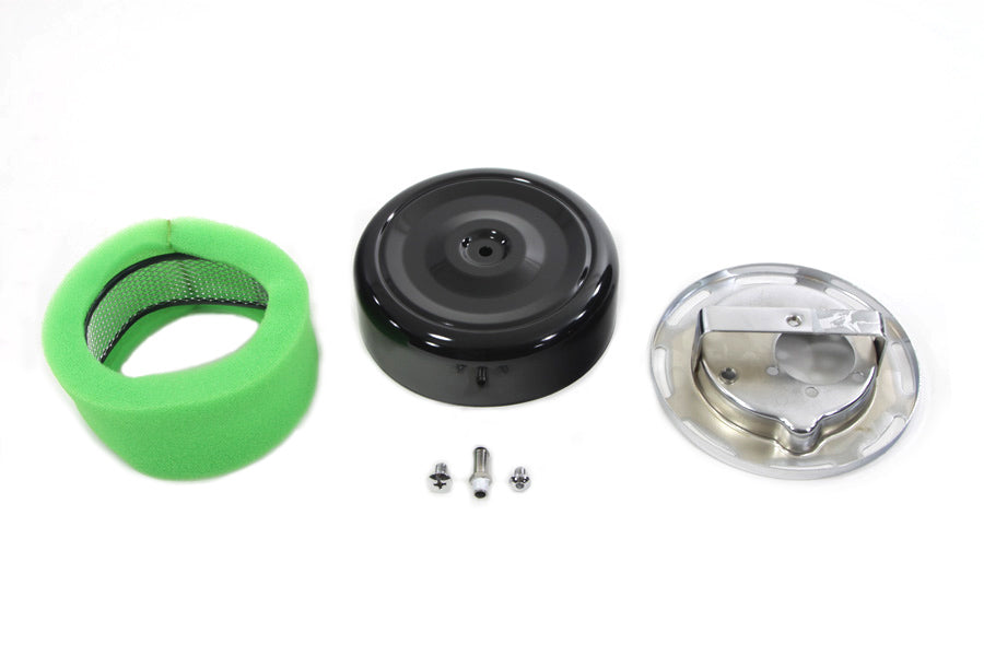 HARLEY 7 Zoll runder Luftfilter mit schwarzer Abdeckung Passend für 1971-1984 FL, 1985-1987 FL, 1971-1984 FX,