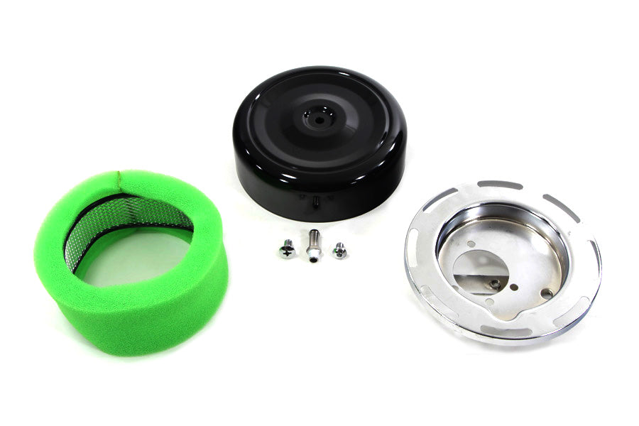 HARLEY 7 Zoll runder Luftfilter mit schwarzer Abdeckung Passend für 1971-1984 FL, 1985-1987 FL, 1971-1984 FX,