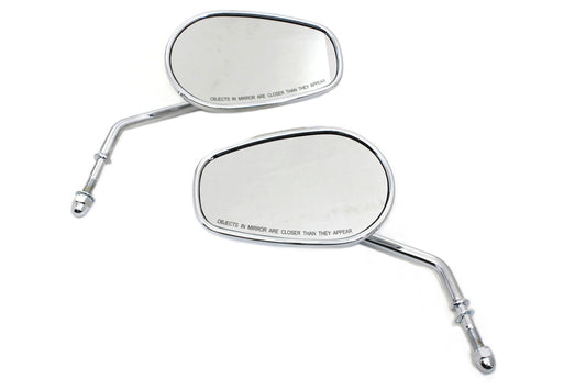 HARLEY Chrome Taper Convex Mirror Set fits 0-  All,