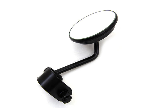 HARLEY Black 3 inch Round Mini Mirror with Clamp on Stem Fits 0-  Custom, application to clamp onto