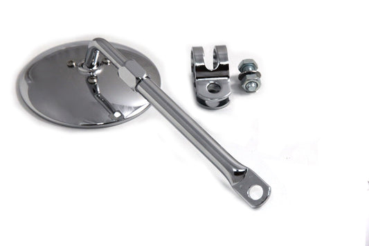 HARLEY 4-1/2 inch Chrome Round Mirror Fits 0-  Custom, application