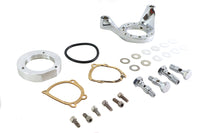 HARLEY Air Cleaner Bracket Kit Chrome Billet Fits 0-  Custom, application for Mikuni to CV carbureto
