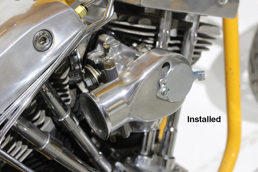 HARLEY Tourist Trophy Shorty Vergaser Luftfilterhutze poliertes Aluminium Passend für 0-  Custom, Anwendung für S&