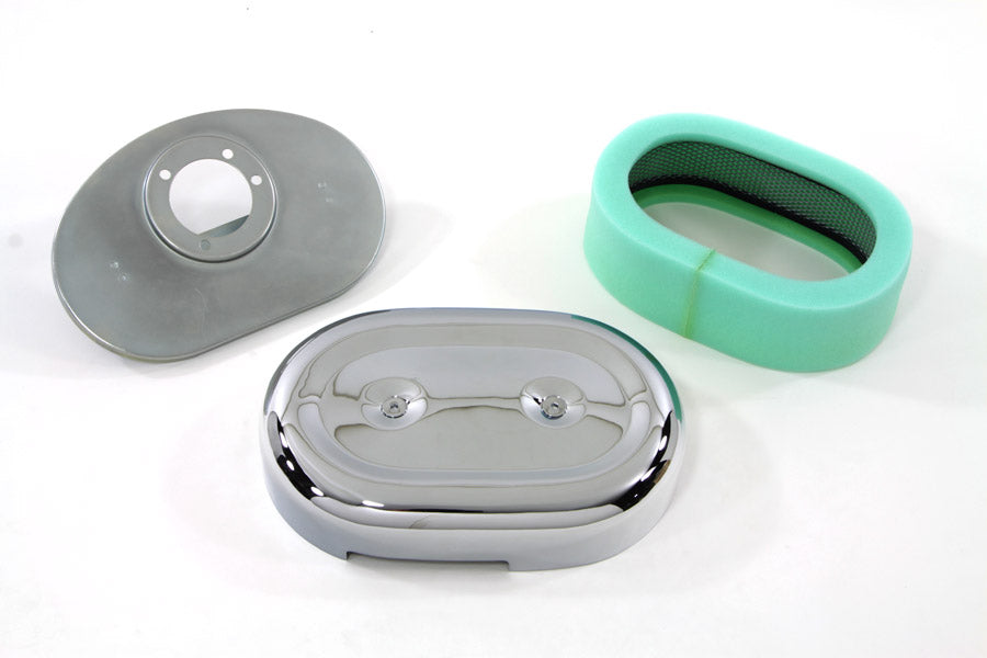 HARLEY Oval Luftfiltergehäuse passend für 1988-2006 XL, 1990-2015 FXST, 1990-2015 FLST, 1993-2007