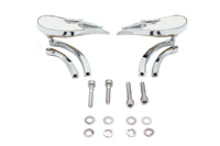 HARLEY Fireball Spiegel-Set mit gebogenen Stielen Chrom Passend für alle Modelle ab Baujahr 1965, für linke und rechte Seite