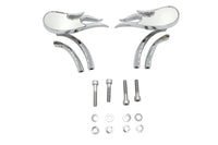 HARLEY Fireball Spiegel-Set mit gebogenen Stielen Chrom Passend für alle Modelle ab Baujahr 1965, für linke und rechte Seite