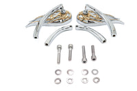 HARLEY Fireball Spiegel-Set mit gebogenen Stielen Chrom Passend für alle Modelle ab Baujahr 1965, für linke und rechte Seite